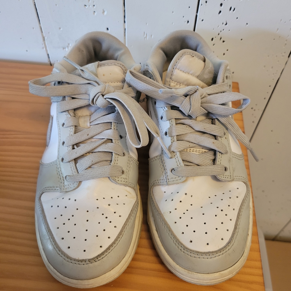 Nike White and Gray Sneakers with Minimalist Design